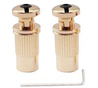 Musiclily Pro Metric Seperatable Guitar Tailpiece Studs and Bushings for Epiphone Les Paul Style Electric Guitar, Gold (Set of 2)