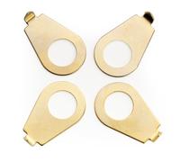 Musiclily Pro Metric Sized 8.5mm Steel Vintage Style 90 Degree Guitar Pots Knob Pointers Washers LP Position Indicators for Epi LP Style Electric Guitar, Gold (Set of 4)