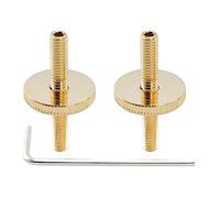 Musiclily Pro Metric Sized M4 ABR-1 Tune-o-matic Bridge Posts and Thumbwheels for Epiphone Les Paul Style Guitar, Gold (Set of 2)