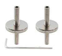 Musiclily Pro Metric Sized M4 ABR-1 Tune-o-matic Bridge Posts and Thumbwheels for Epiphone Les Paul Style Guitar, Nickel (Set of 2)