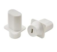 Musiclily Pro Metric Tele Top Hat Switch Tips Knobs Switch Caps for Import Squier Tele Style Electric Guitar, White(Set of 2)