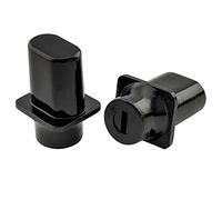 Musiclily Pro Metric Tele Top Hat Switch Tips Knobs Switch Caps for Import Squier Tele Style Electric Guitar, Black (Set of 2)