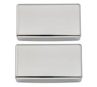 Musiclily Pro No-Hole Sealed Nickel Silver Alloy Humbucker Pickup Covers for Electric Guitar, Chrome (Set of 2)