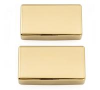 Musiclily Pro No-Hole Sealed Nickel Silver Alloy Humbucker Pickup Covers for Electric Guitar, Gold (Set of 2)