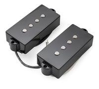 Musiclily Pro PB-60S Alnico 5 Single Coil Pickups Set 10.5K for Precision Bass Style Bass, Black