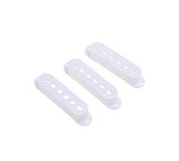 Musiclily Pro Plastic 50/50/52mm Single Coil Pickup Covers Set for Import Strat Squier Electric Guitar, White(Set of 3)