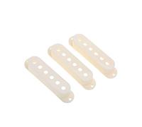 Musiclily Pro Plastic 50/50/52mm Single Coil Pickup Covers Set for Import Strat Squier Electric Guitar, Aged White(Set of 3)