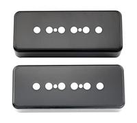 Musiclily Pro Plastic 50mm P90 Soapbar Guitar Pickup Covers for Import Les Paul SG Electric Guitar, Black(Set of 2)