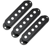 Musiclily Pro Plastic Guitar Single Coil Pickup Covers for Strat Black 3Pcs | for USA/Mexico Style