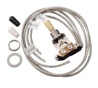 Musiclily Pro Pre-wired 3-Way Toggle Switch Pickup Selector Soldered with Metal Braided Wires for Epiphone LP Style Electric Guitar, Nickel