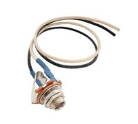 Musiclily Pro Pre-wired Mono Output Jack Socket 1/4 inch 6.35mm for Electric Guitar Bass, Nickel