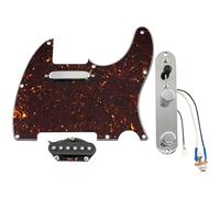 Musiclily Pro Pre-wired Standard Tele Pickguard and Loaded Control Plate with Artec Pickups Alnico 5 Magnet for TL Style Electric Guitar, 4ply Tortoise Shell