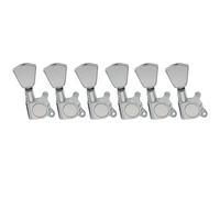 Musiclily Pro R15J-06 6 inline Guitar Tuners Tuning Keys Pegs Set Chrome | Keystone Button, Full Sealed Machine Heads, for Fender Strat Tele Style Guitar