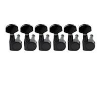 Musiclily Pro R15J-09 6 inline 15:1 Ratio 2-Pin Guitar Machine Heads Black