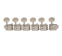 Musiclily Pro R15J-13 Vintage 6 inline Split Shaft Guitar Tuners Set Nickel | Machine Heads Tuning Pegs Keys, for Squier Classic Vibe Fender Strat/Tele Style Guitar