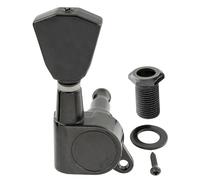 Musiclily Pro R15J Single 15:1 Ratio Full Sealed Machine Head Bass Side Tuner Tuning Peg Key with Keystone Button for Acoustic Electric Guitar, Black