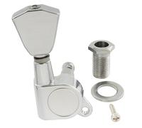 Musiclily Pro R15J Single 15:1 Ratio Full Sealed Machine Head Bass Side Tuner Tuning Peg Key with Keystone Button for Acoustic Electric Guitar, Chrome