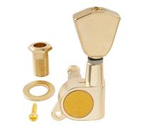 Musiclily Pro R15J Single 15:1 Ratio Full Sealed Machine Head Treble Side Tuner Tuning Peg Key with Keystone Button for Acoustic Electric Guitar, Gold