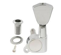 Musiclily Pro R15J Single 15:1 Ratio Full Sealed Machine Head Treble Side Tuner Tuning Peg Key with Keystone Button for Acoustic Electric Guitar, Chrome