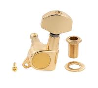 Musiclily Pro R15J Single 15:1 Ratio Full Sealed Machine Head Treble Side Tuner Tuning Peg Key with Hex Button for Strat Tele Style Electric Guitar, Gold