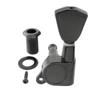 Musiclily Pro R15J Single 15:1 Ratio Full Sealed Machine Head Treble Side Tuner Tuning Peg Key with Keystone Button for Acoustic Electric Guitar, Black