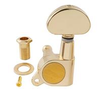 Musiclily Pro R15J Single 15:1 Ratio Full Sealed Machine Head Treble Side Tuner Tuning Peg Key with Half Moon Button for Acoustic Electric Guitar, Gold
