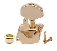 Musiclily Pro R15J Single 15:1 Ratio Semi Closed Machine Head Treble Side Tuner Tuning Peg Key with Big Hex Button for Acoustic Electric Guitar, Gold