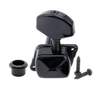 Musiclily Pro R15J Single 15:1 Ratio Semi Closed Machine Head Treble Side Tuner Tuning Peg Key with Big Hex Button for Acoustic Electric Guitar, Black