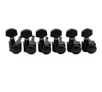 Musiclily Pro R15T-03 6 inline 2-pins Guitar Locking Tuners Set Black