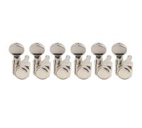 Musiclily Pro R18K-13 6 inline 18:1 Full Sealed 2-Pin Locking Tuners Nickel
