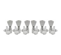 Musiclily Pro R18K 3R3L 18:1 Ratio Full Sealed Locking Machine Heads Tuners Tuning Pegs Keys with Keystone Button for Acoustic Electric Guitar, Chrome