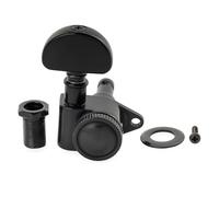 Musiclily Pro R18K Single 18:1 Ratio Full Sealed Locking Machine Head Bass Side Tuner Tuning Peg Key with Half Moon Button for Acoustic Electric Guitar, Black