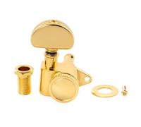 Musiclily Pro R18K Single 18:1 Ratio Full Sealed Locking Machine Head Bass Side Tuner Tuning Peg Key with Half Moon Button for Acoustic Electric Guitar, Gold