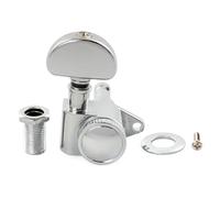 Musiclily Pro R18K Single 18:1 Ratio Full Sealed Locking Machine Head Bass Side Tuner Tuning Peg Key with Half Moon Button for Acoustic Electric Guitar, Chrome