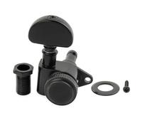 Musiclily Pro R18K Single 18:1 Ratio Full Sealed Locking Machine Head Bass Side Tuner Tuning Peg Key with Half-Moon Button for Acoustic Electric Guitar, Black