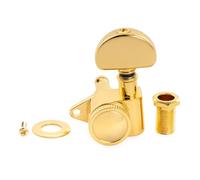 Musiclily Pro R18K Single 18:1 Ratio Full Sealed Locking Machine Head Treble Side Tuner Tuning Peg Key with Half Moon Button for Acoustic Electric Guitar, Gold