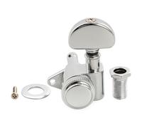 Musiclily Pro R18K Single 18:1 Ratio Full Sealed Locking Machine Head Treble Side Tuner Tuning Peg Key with Half-Moon Button for Acoustic Electric Guitar, Chrome