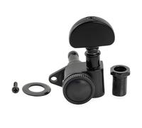 Musiclily Pro R18K Single 18:1 Ratio Full Sealed Locking Machine Head Treble Side Tuner Tuning Peg Key with Half Moon Button for Acoustic Electric Guitar, Black