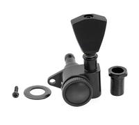 Musiclily Pro R18K Single 18:1 Ratio Full Sealed Locking Machine Head Treble Side Tuner Tuning Peg Key with Keystone Button for Acoustic Electric Guitar, Black