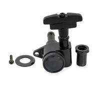 Musiclily Pro R18K Single 18:1 Ratio Full Sealed Locking Machine Head Treble Side Tuner Tuning Peg Key with GR-Style Button for Acoustic Electric Guitar, Black