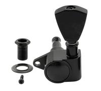 Musiclily Pro R18K Single 18:1 Ratio Full Sealed Machine Head Treble Side Tuner Tuning Peg Key with Keystone Button for Acoustic Electric Guitar, Black