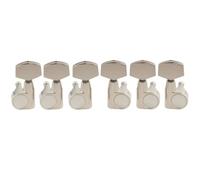 Musiclily Pro R18T-15 3R3L 18:1 Ratio 1-Pin Full Sealed Machine Heads Tuners Tuning Pegs Keys with Big Hex Button for Taylor Style Acoustic Guitar, Nickel