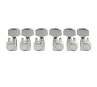 Musiclily Pro R18T-15 3R3L 18:1 Ratio 1-Pin Full Sealed Machine Heads Tuners Tuning Pegs Keys with Big Hex Button for Taylor Style Acoustic Guitar, Chrome