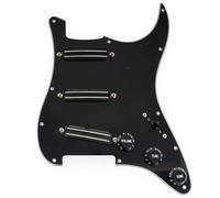Musiclily Pro-SE ST-DPHC Pre-wired SSS Guitar Pickguard 3Ply Black