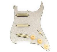 Musiclily Pro-SE ST-DPHC Pre-wired SSS Pickguard 4Ply Aged White Pearl