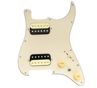 Musiclily Pro-SE ST-HH-OMHA Pre-wired Guitar Pickguard 3Ply Cream | with Alnico 5 Humbuckers Mini Toggle Switch, for Strat Style Electric Guitar