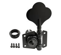 Musiclily Pro Single 21:1 Ratio Open Gear Machine Head Treble Side Tuner Tuning Peg Key with Clover Button for Squier PB JB Style Electric Bass, Black