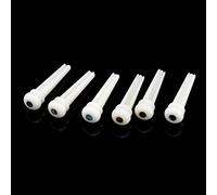 Musiclily Pro Slotted Bone Acoustic Guitar Bridge Pins White 6Pcs