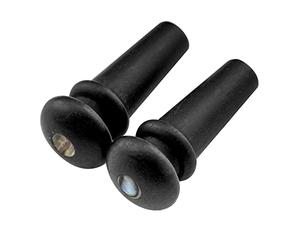 Musiclily Pro Slotted Ebony Acoustic Guitar Endpin Black 2Pcs