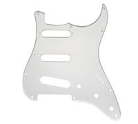 Musiclily Pro SSS 11-Hole ST Guitar Pickguard 1Ply Silver Mirror Acrylic | for Fender USA/Mexican Made Standard Strat Modern Style